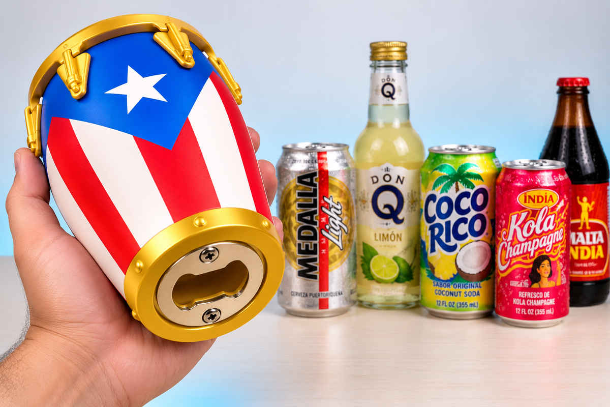 Puerto Rico Conga Drink Holder & Bottle Opener šµš·