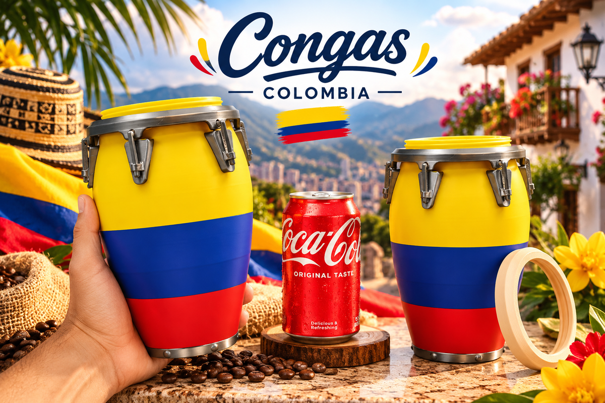Colombia Conga Drink Holder & Bottle Opener 🇨🇴